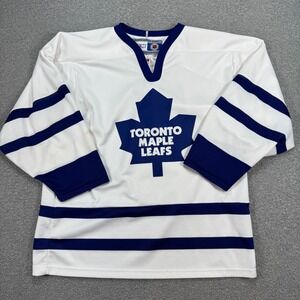 Vintage Toronto Maple Leafs Jersey Men's Medium White CCM Hockey Made In Canada